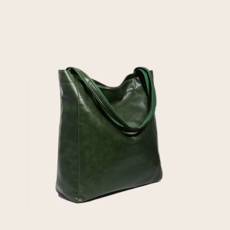 Juliëne | Vintage ādas soma zaļā krāsā