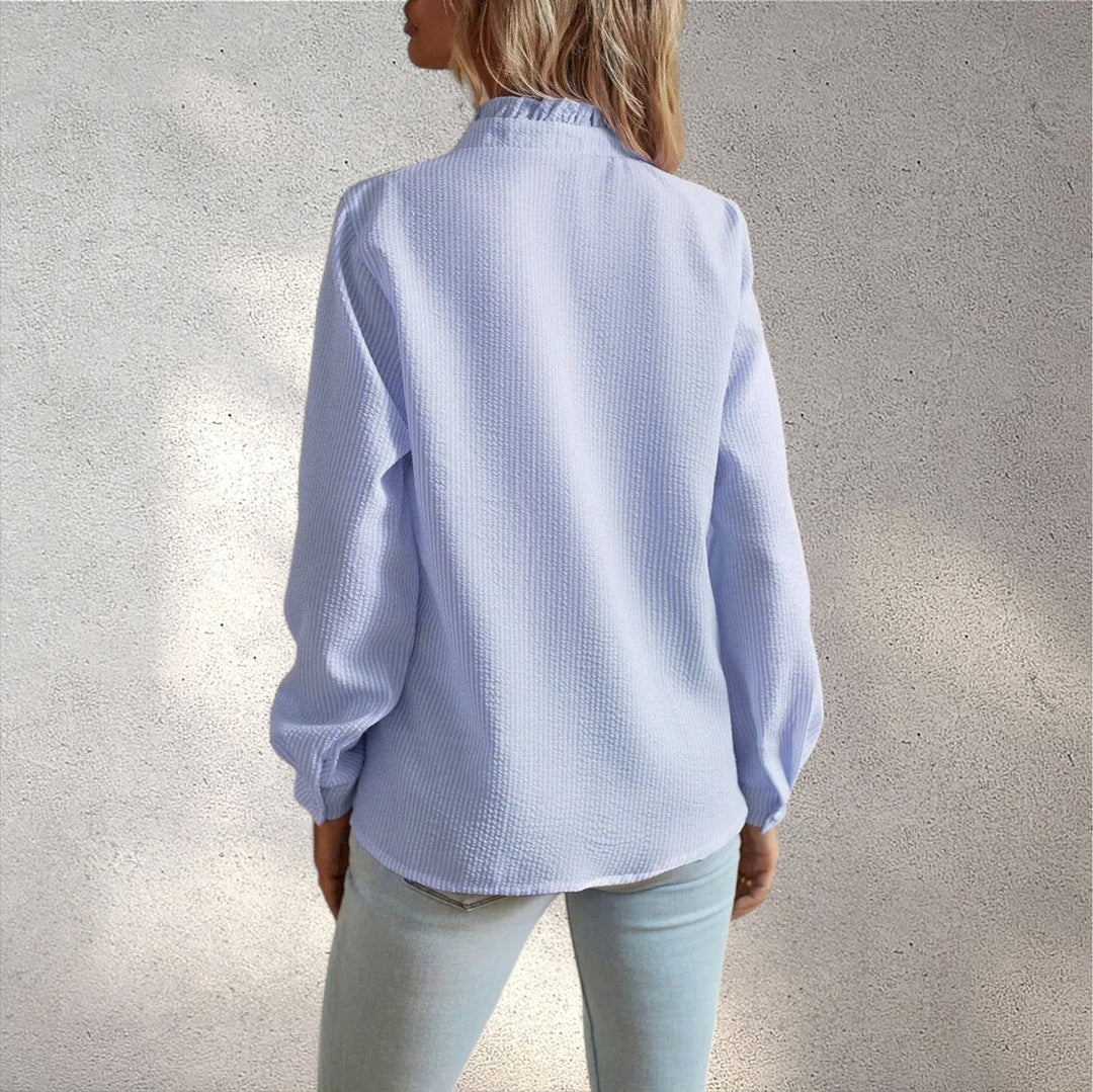 Svītrainā Blūze ar Ruffles - Liv