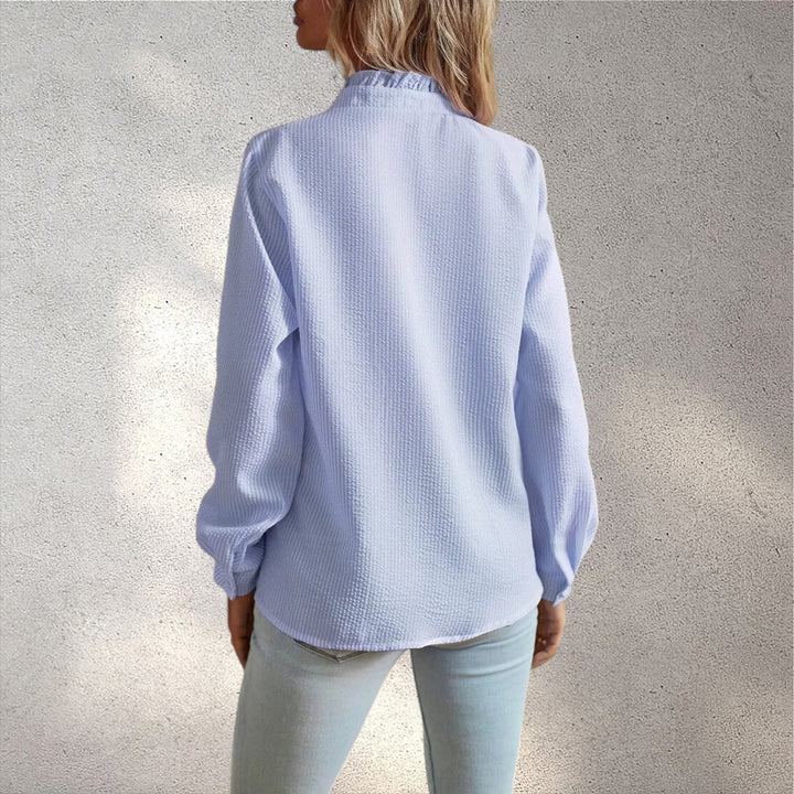 Svītrainā Blūze ar Ruffles - Liv