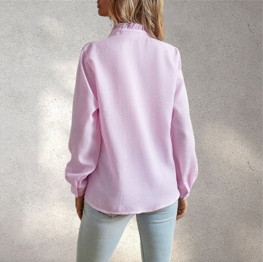 Svītrainā Blūze ar Ruffles - Liv