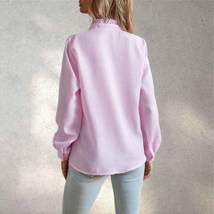 Svītrainā Blūze ar Ruffles - Liv