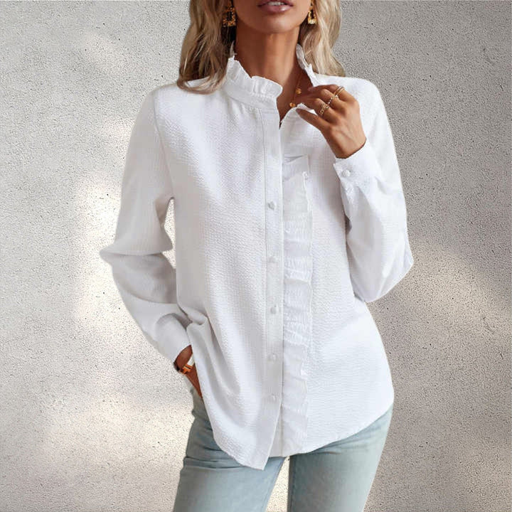 Svītrainā Blūze ar Ruffles - Liv