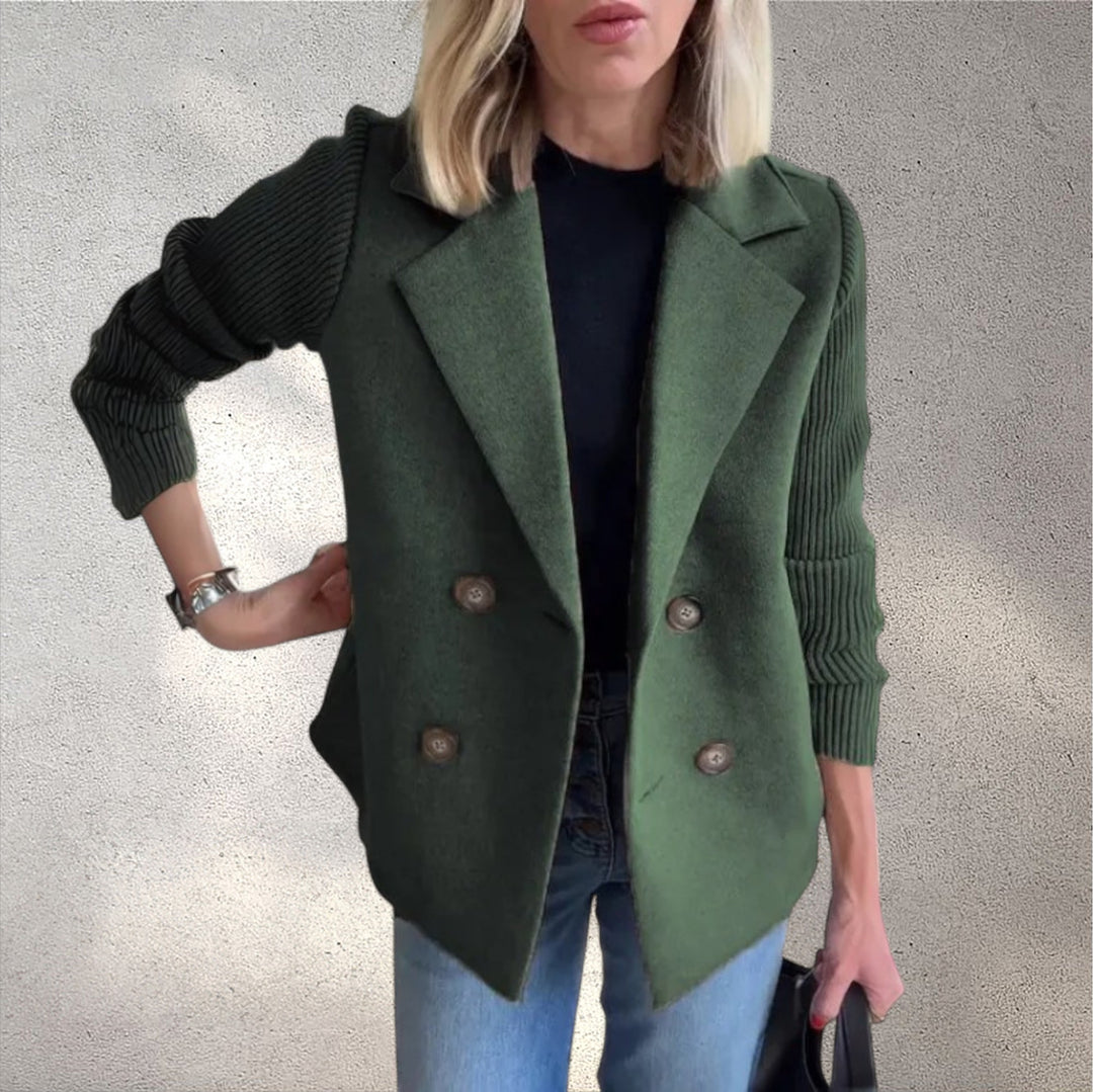 MAREN | Elegants mētelis ar adītiem piedurknēm